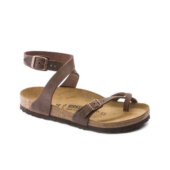 BIRKENSTOCK Yara Habana Oiled Leather Ankle Sandals Women's Size EU 40 US 9 - Picture 3 of 6